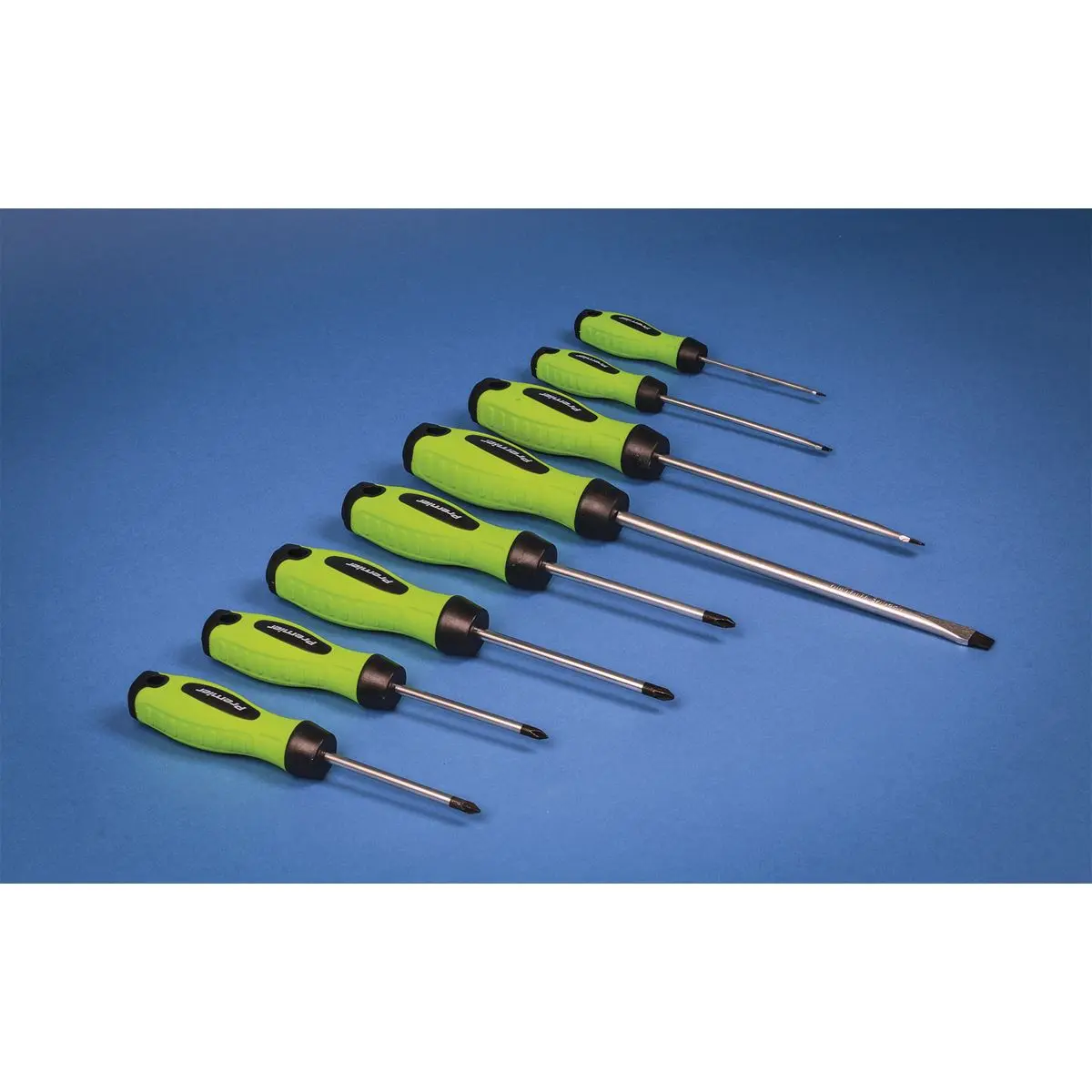 Sealey Premier 8 Piece Hi-Vis Screwdriver Set Magnetic Tips Slotted Pozi Phillips - Image 9