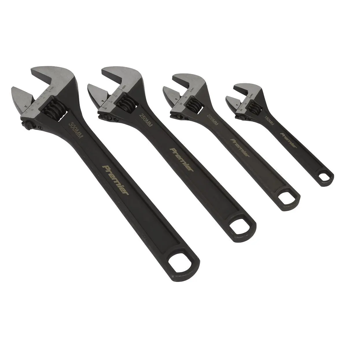 Sealey Premier Adjustable Wrench Set 4pc - Image 2