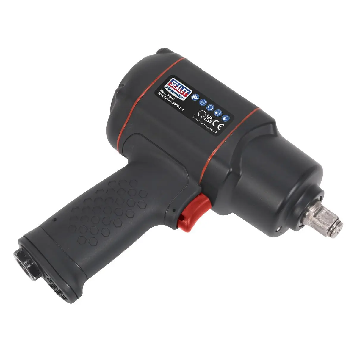 Sealey Premier Air Impact Wrench 1/2"Sq Drive - Twin Hammer - Image 3