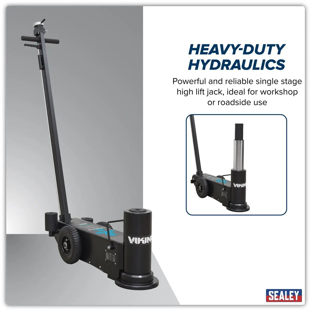 Sealey Viking Air Operated High Lift Single Stage Jack 30 Tonne - Image 4