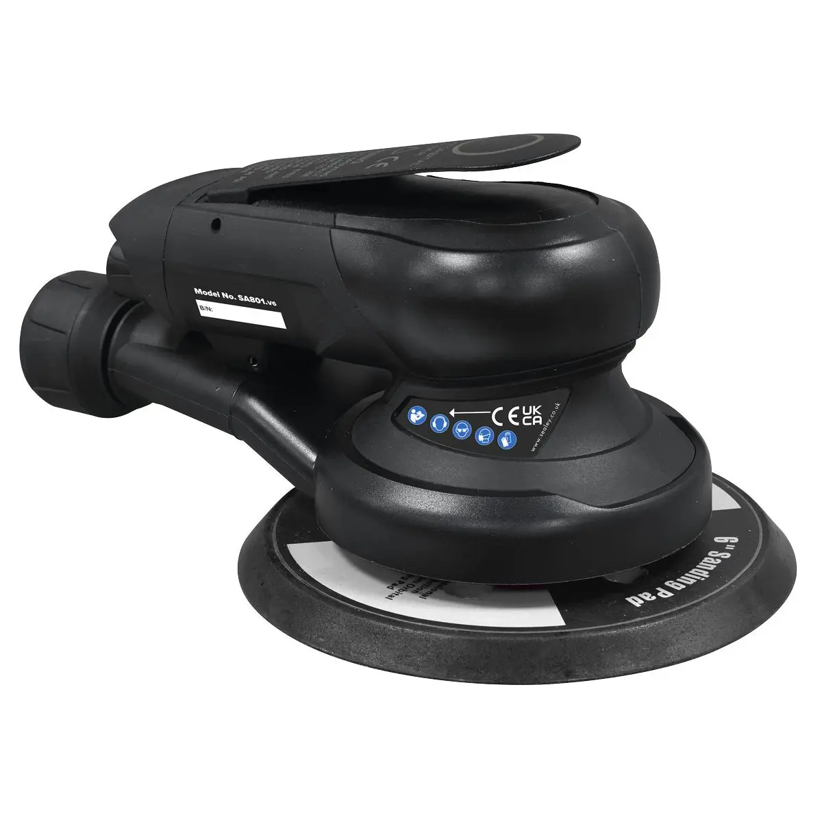 Sealey Premier Air Palm Orbital Sander Ø150mm Dust-Free - Image 3
