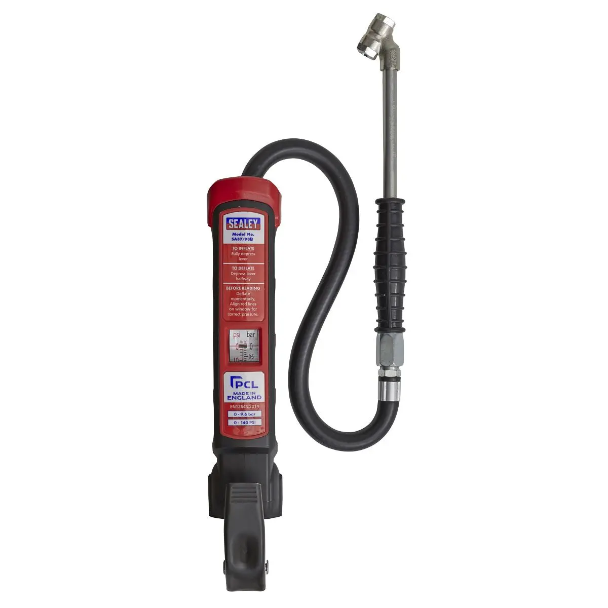 PCL Anodised Tyre Inflator with Twin Push-On Connector - Image 3