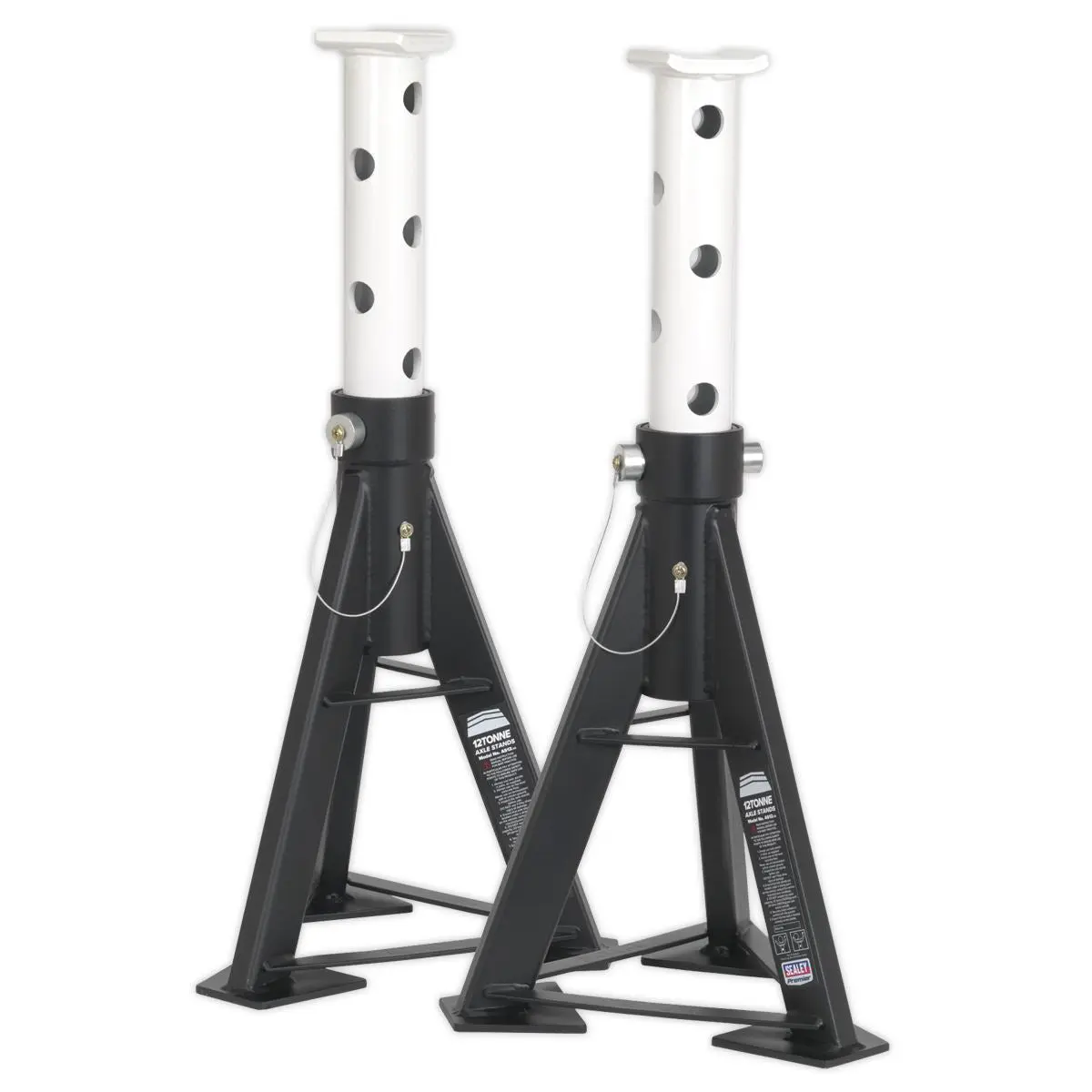 Sealey Premier Premier Axle Stands (Pair) 12 Tonne Capacity per Stand High Level - Image 3