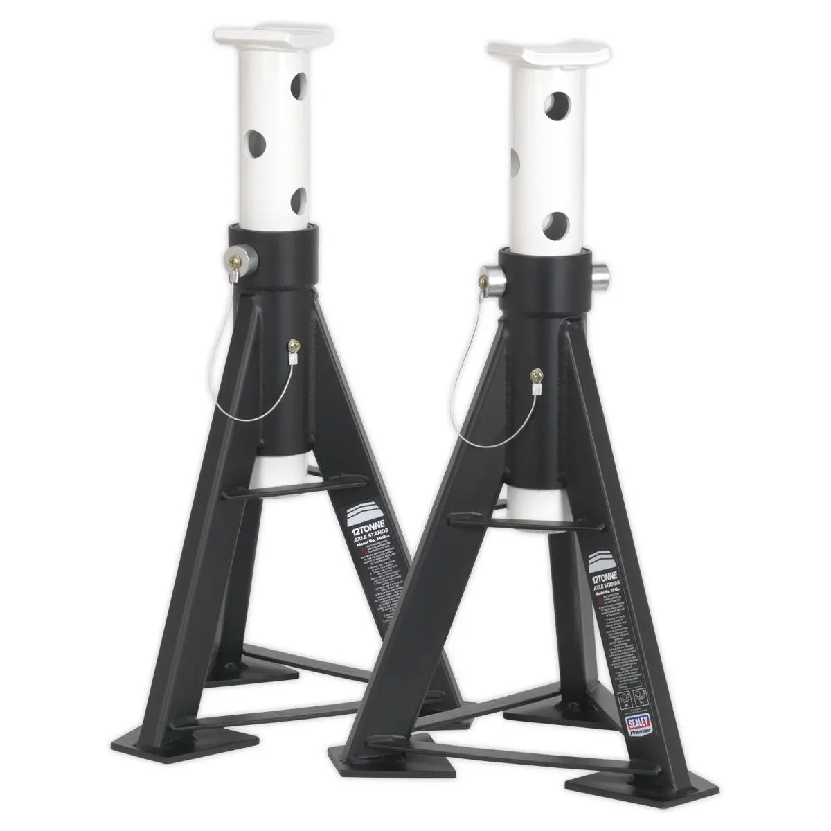 Sealey Premier Premier Axle Stands (Pair) 12 Tonne Capacity per Stand High Level - Image 5