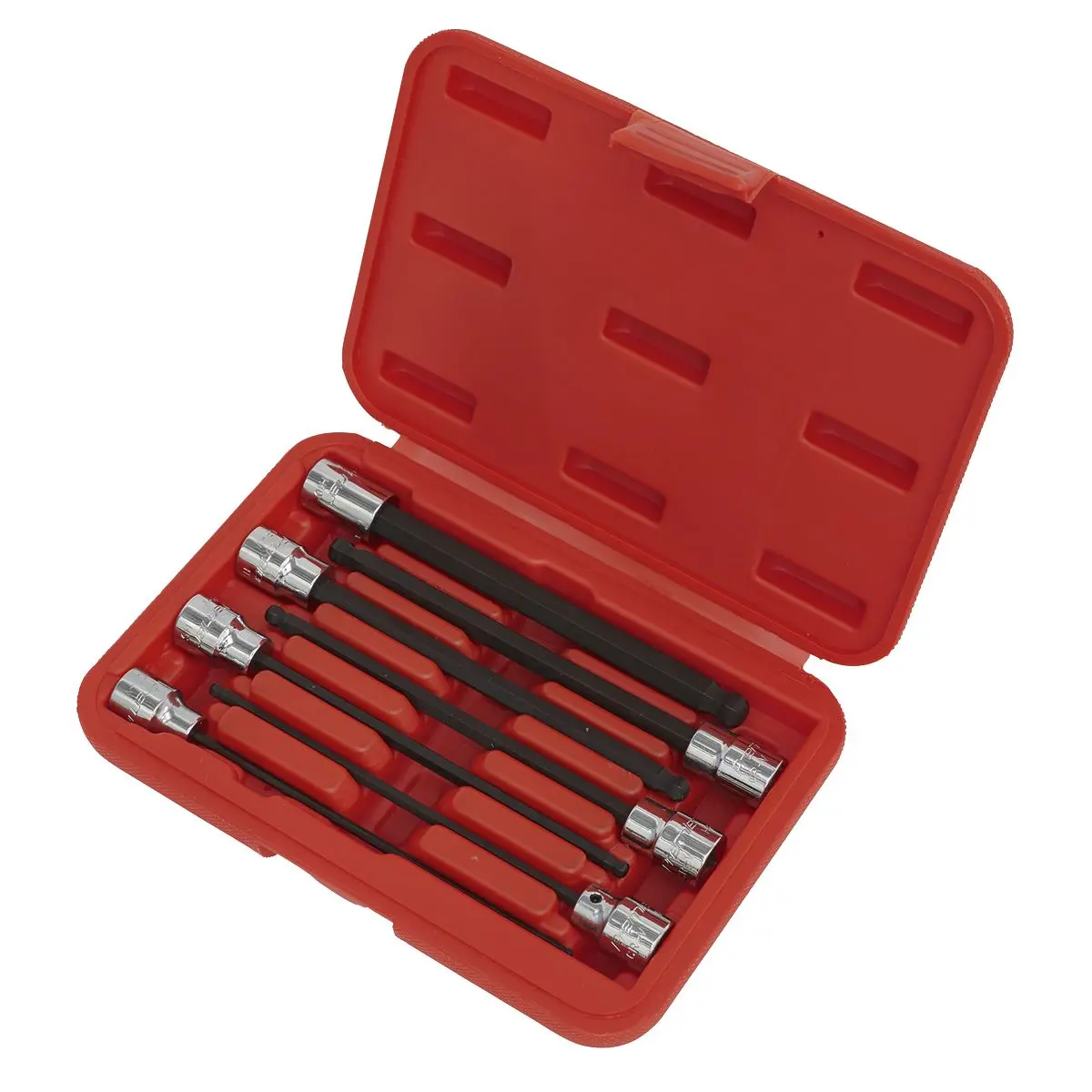 Sealey Premier Ball-End Hex Socket Bit Set 7pc 3/8"Sq Drive 150mm Metric - Image 3