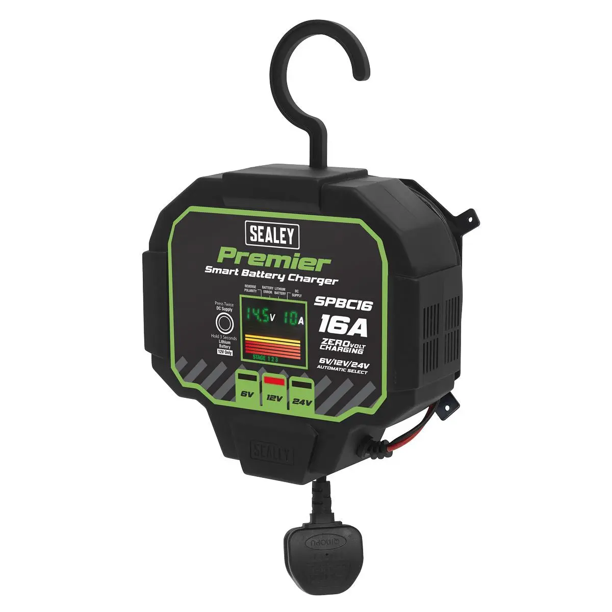 Sealey Premier Battery Maintainer Charger 16A Fully Automatic - Image 7