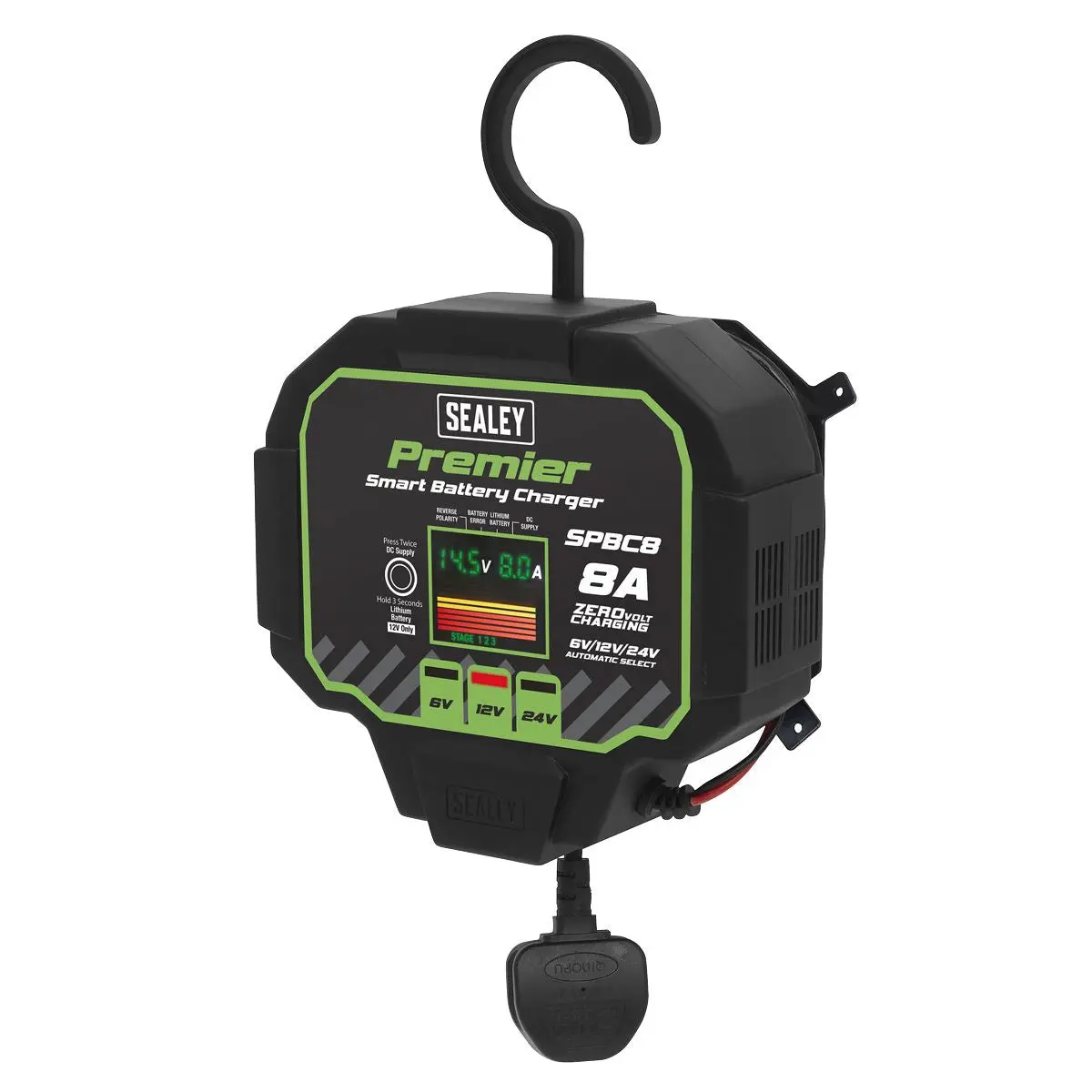 Sealey Premier Battery Maintainer Charger 8A Fully Automatic - Image 6