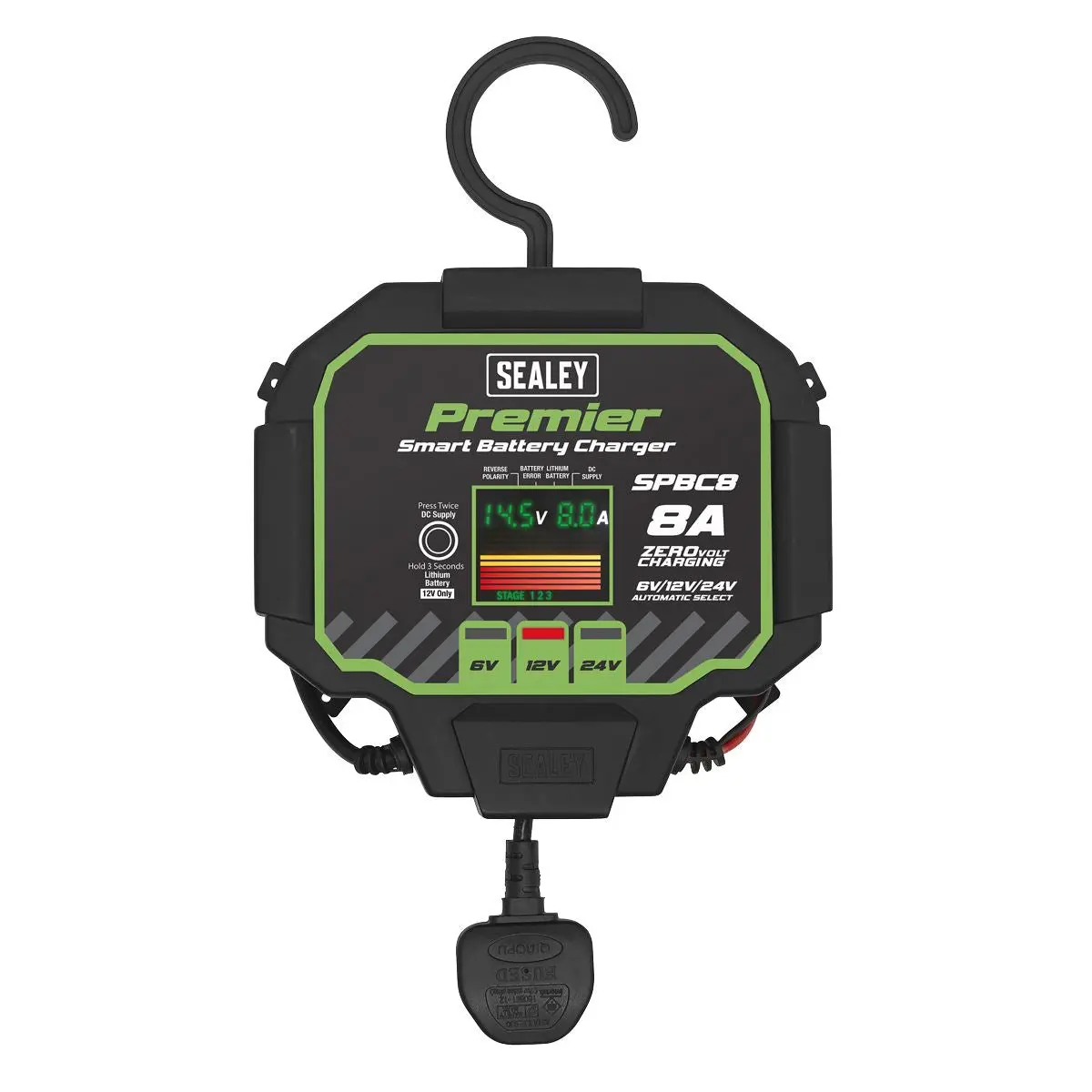 Sealey Premier Battery Maintainer Charger 8A Fully Automatic - Image 7