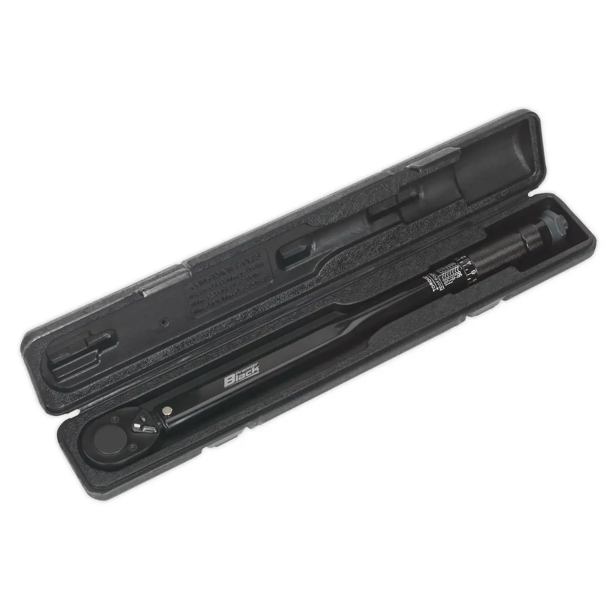 Sealey Premier Black 1/2" Drive Calibrated Micrometer Torque Wrench 27-204Nm - Image 2
