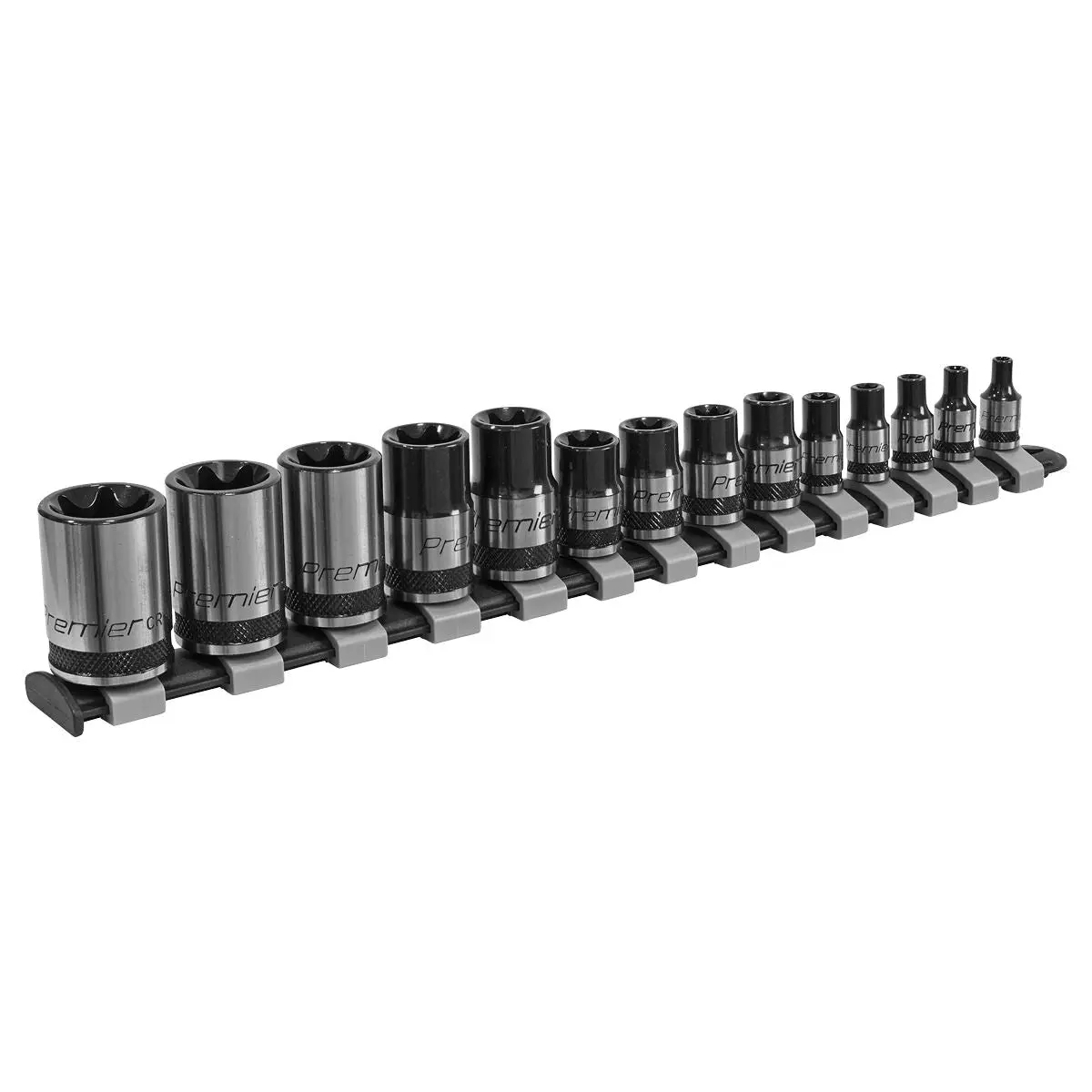 Sealey Premier Black 14 Piece 1/4" 3/8" 1/2" Drive Trx-Star Socket Set E4-E24