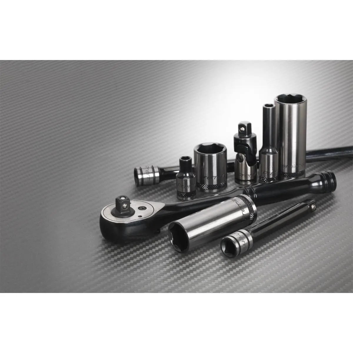 Sealey Premier Black 32 Piece 1/4" Drive Metric Socket Set WallDrive Ratchet Handle - Image 6