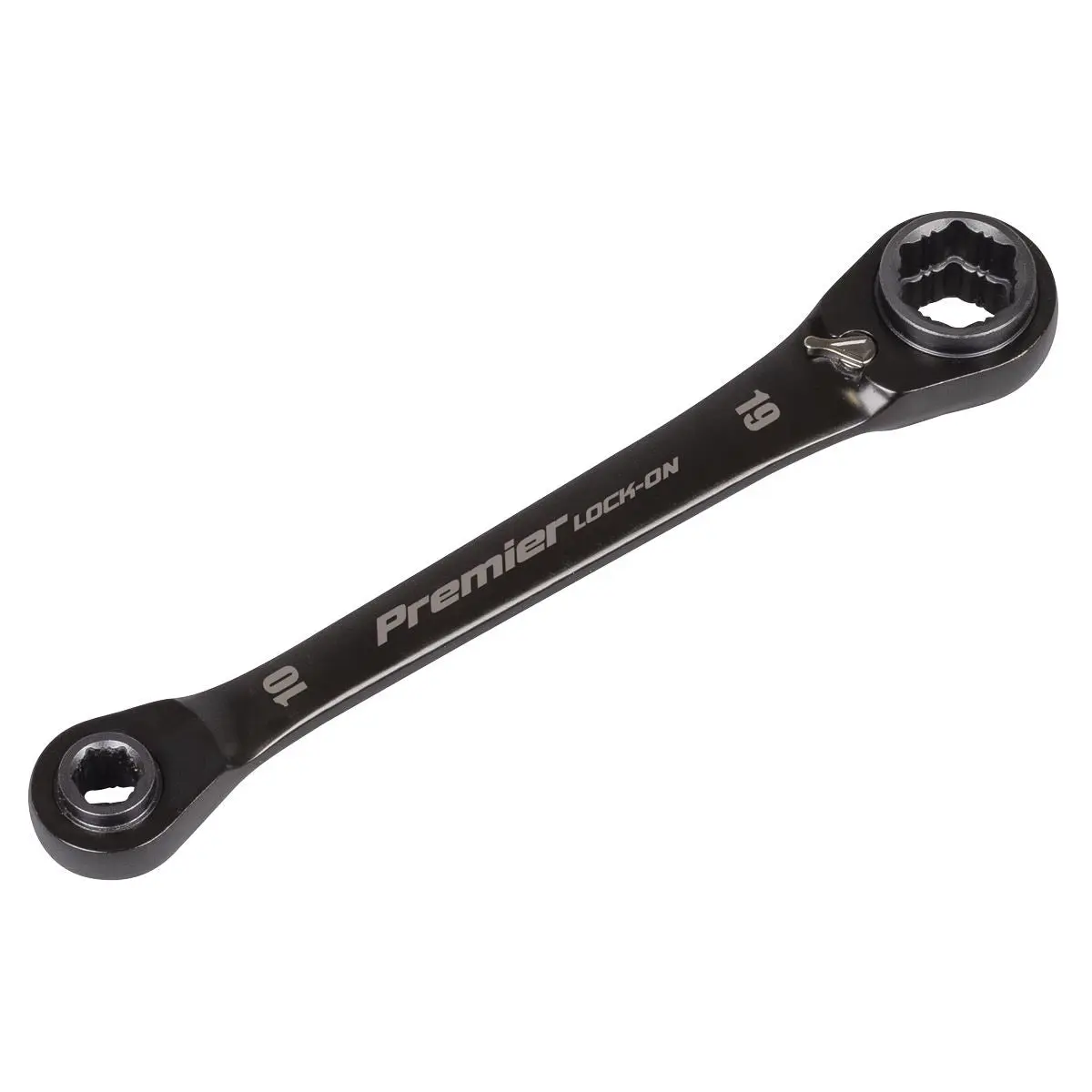 Sealey Premier Black Black Series 4-in-1 Reversible Lock-On™ Ratchet Ring Spanner