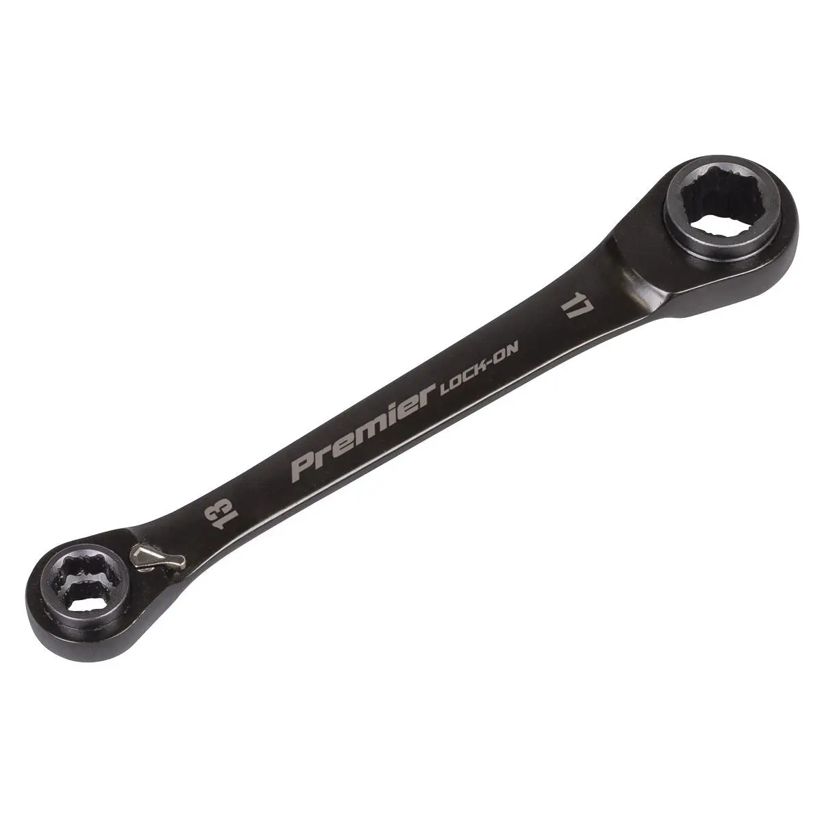 Sealey Premier Black Black Series 4-in-1 Reversible Lock-On™ Ratchet Ring Spanner - Image 2