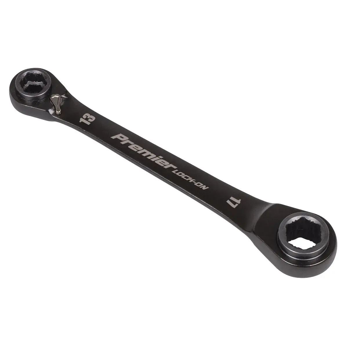 Sealey Premier Black Black Series 4-in-1 Reversible Lock-On™ Ratchet Ring Spanner - Image 4