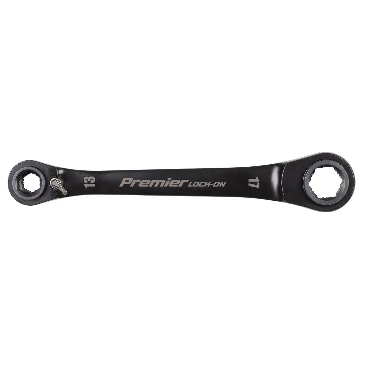 Sealey Premier Black Black Series 4-in-1 Reversible Lock-On™ Ratchet Ring Spanner - Image 6