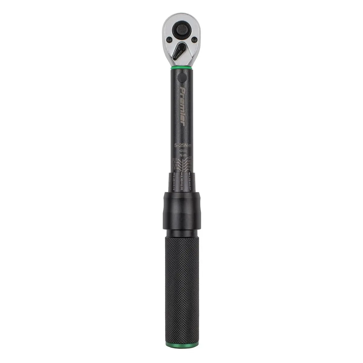 Sealey Premier Black Torque Wrench Micrometer Style 1/4"Sq Drive Calibrated 5-25Nm - Premier Black - Image 2