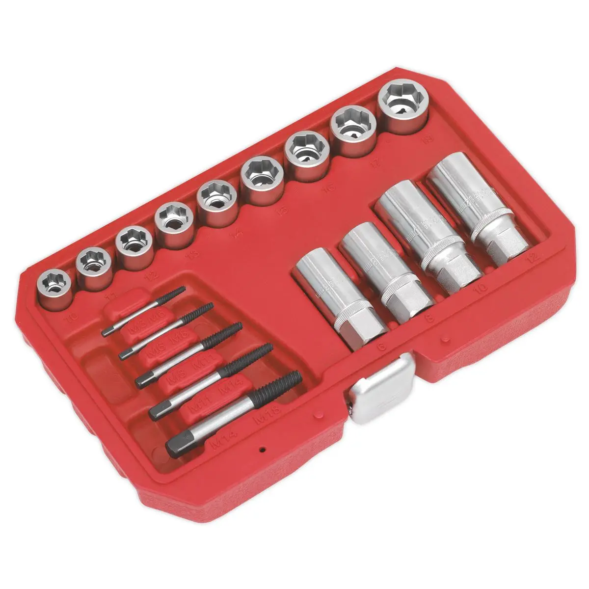 Sealey Premier Bolt, Stud & Screw Extractor Set 18pc - Image 3