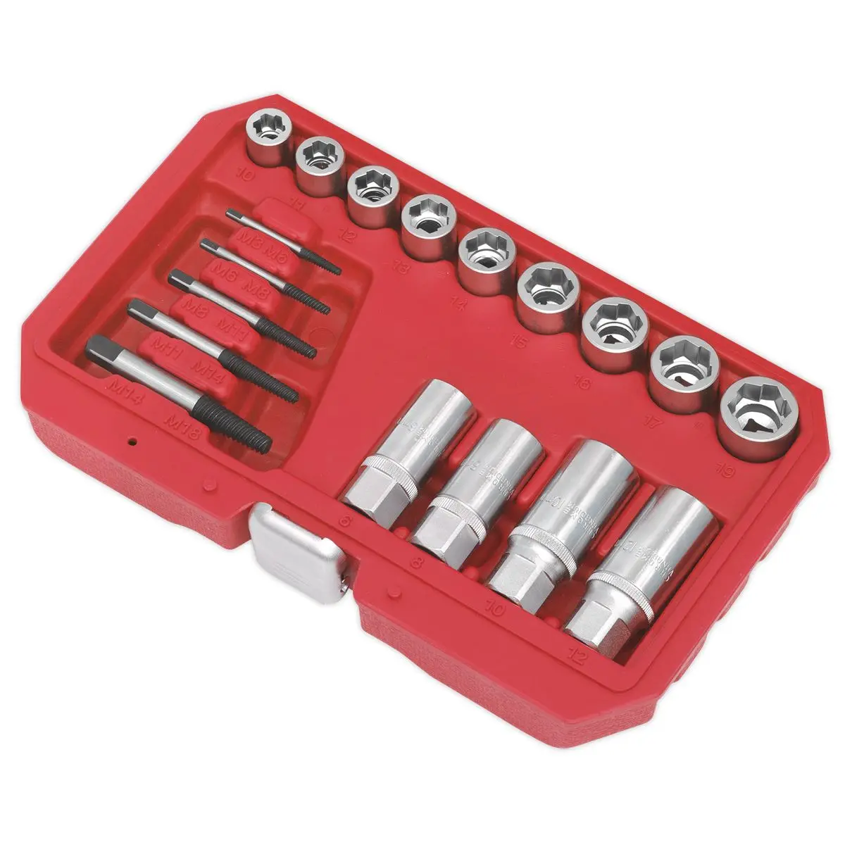 Sealey Premier Bolt, Stud & Screw Extractor Set 18pc - Image 4