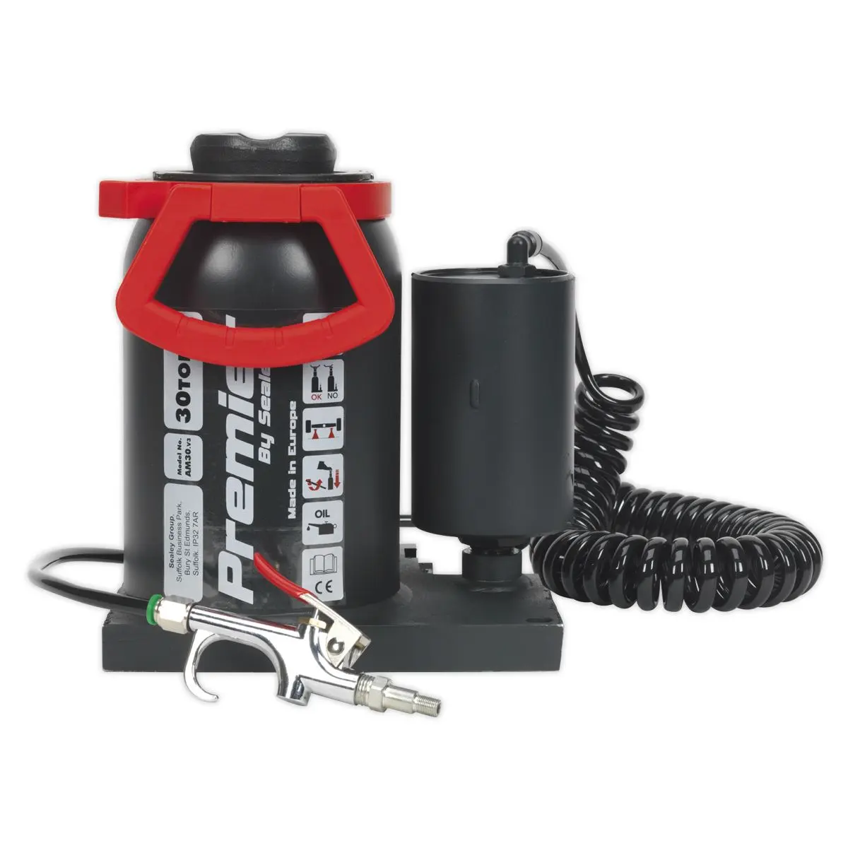 Sealey Premier Premier Manual/Air Hydraulic Bottle Jack 30 Tonne - Image 13