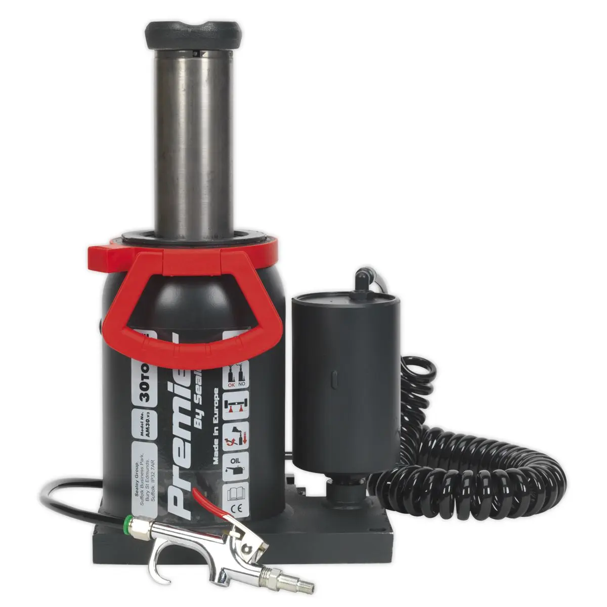 Sealey Premier Premier Manual/Air Hydraulic Bottle Jack 30 Tonne - Image 3