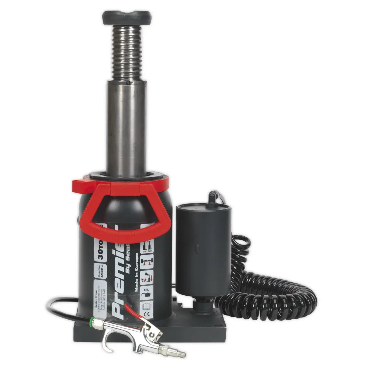 Sealey Premier Premier Manual/Air Hydraulic Bottle Jack 30 Tonne - Image 5