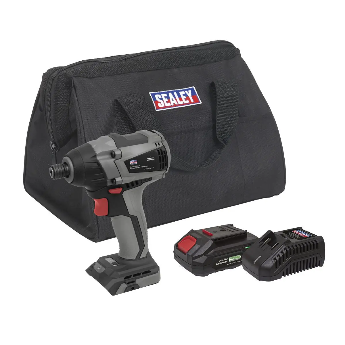 Sealey Premier Brushless Impact Driver Kit 1/4" Hex 20V 2Ah SV20 Series