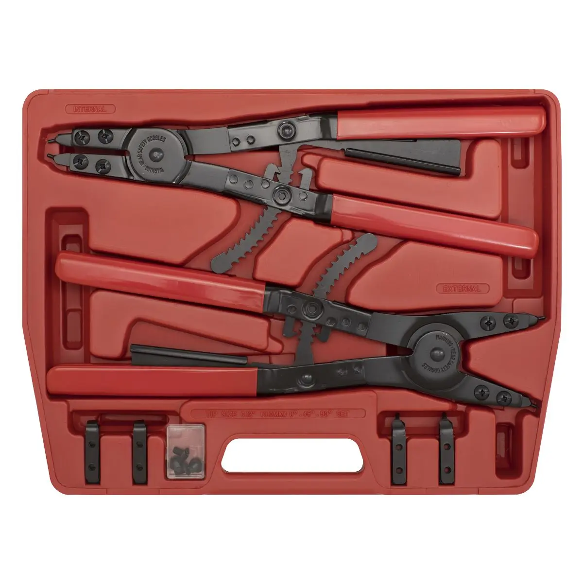 Sealey Premier Circlip Pliers Set Internal/External 400mm Heavy-Duty - Image 2