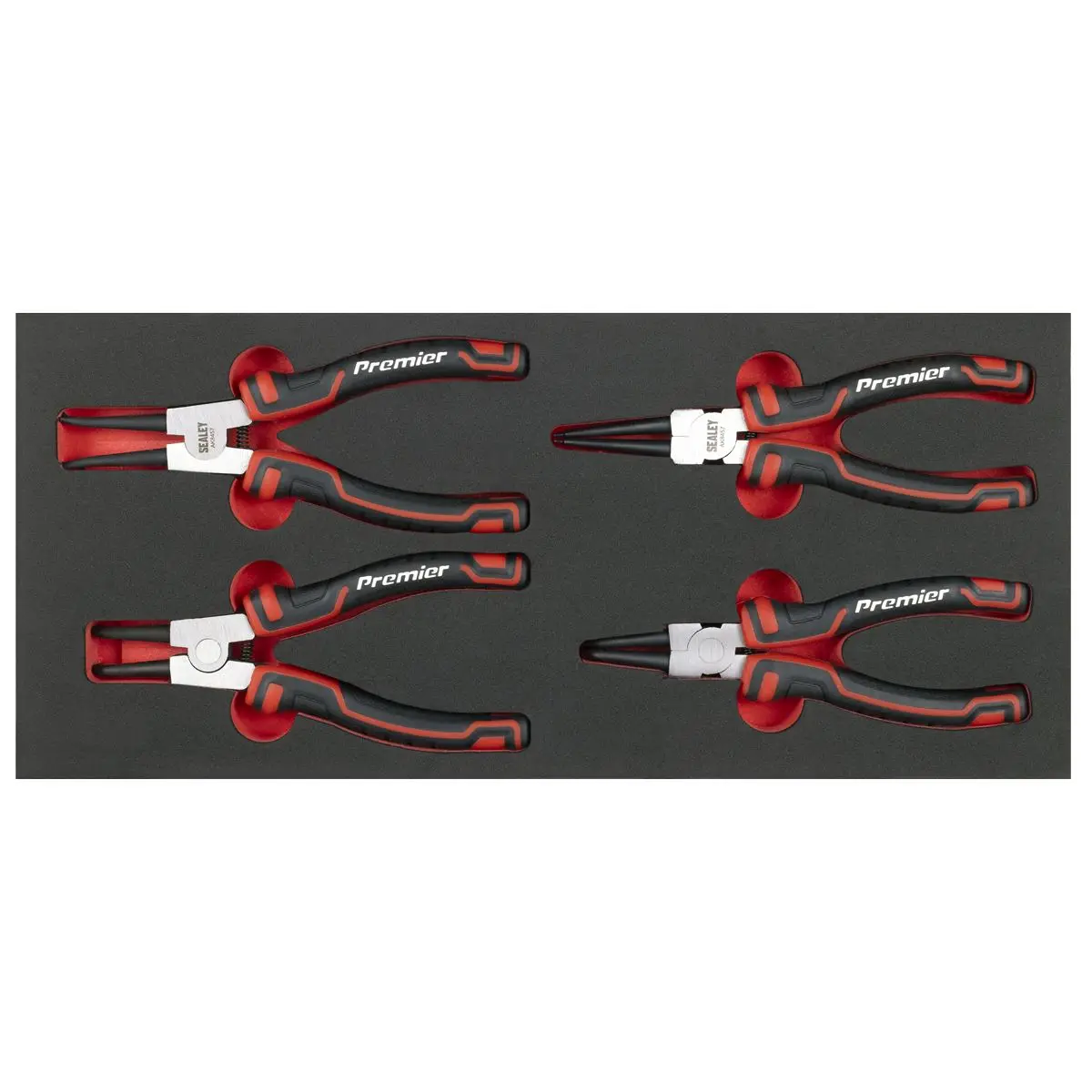 Sealey Premier Circlip Pliers Set with Tool Tray 4pc