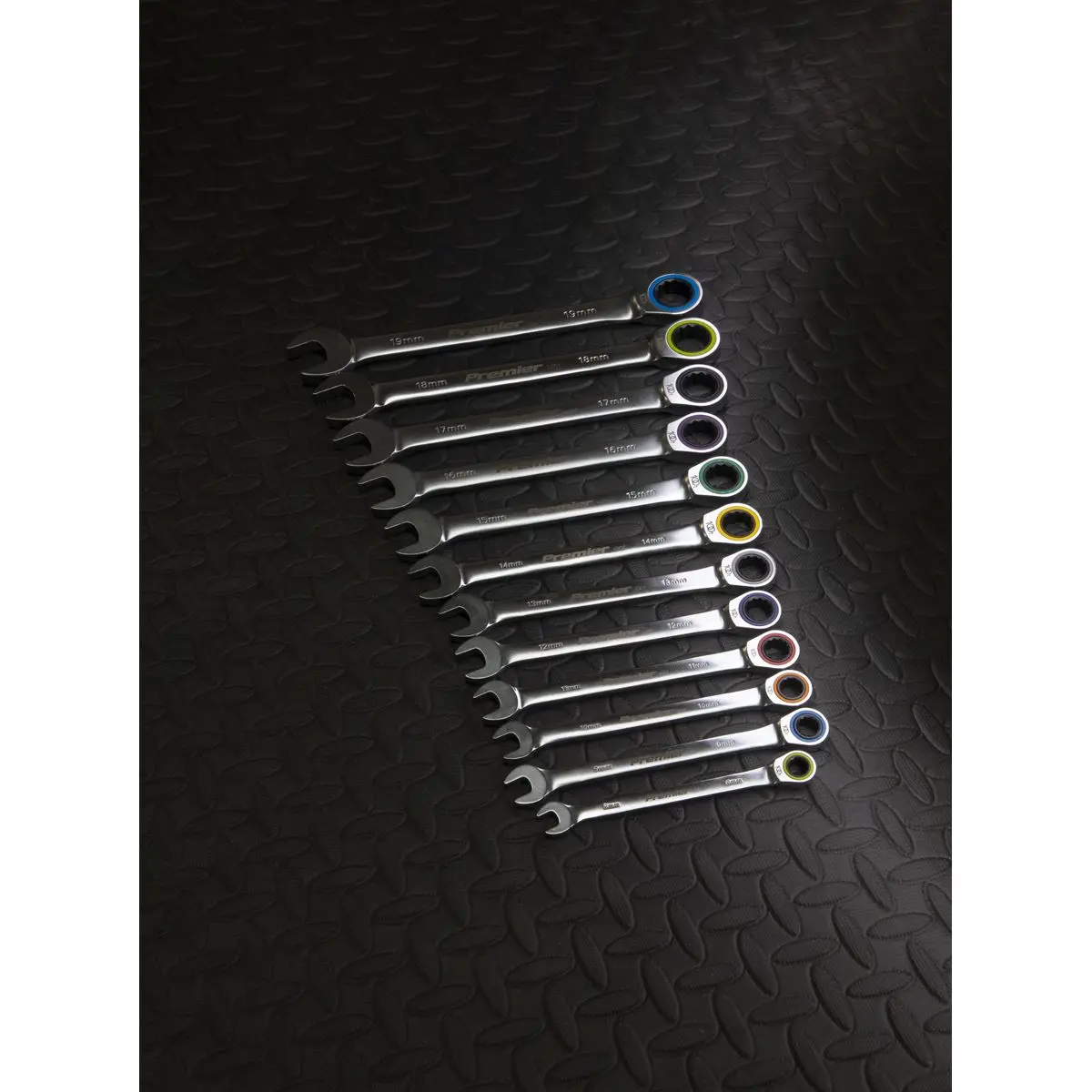 Sealey Premier Platinum Combination Ratchet Spanner Set 12pc Metric - Premier Platinum - Image 9