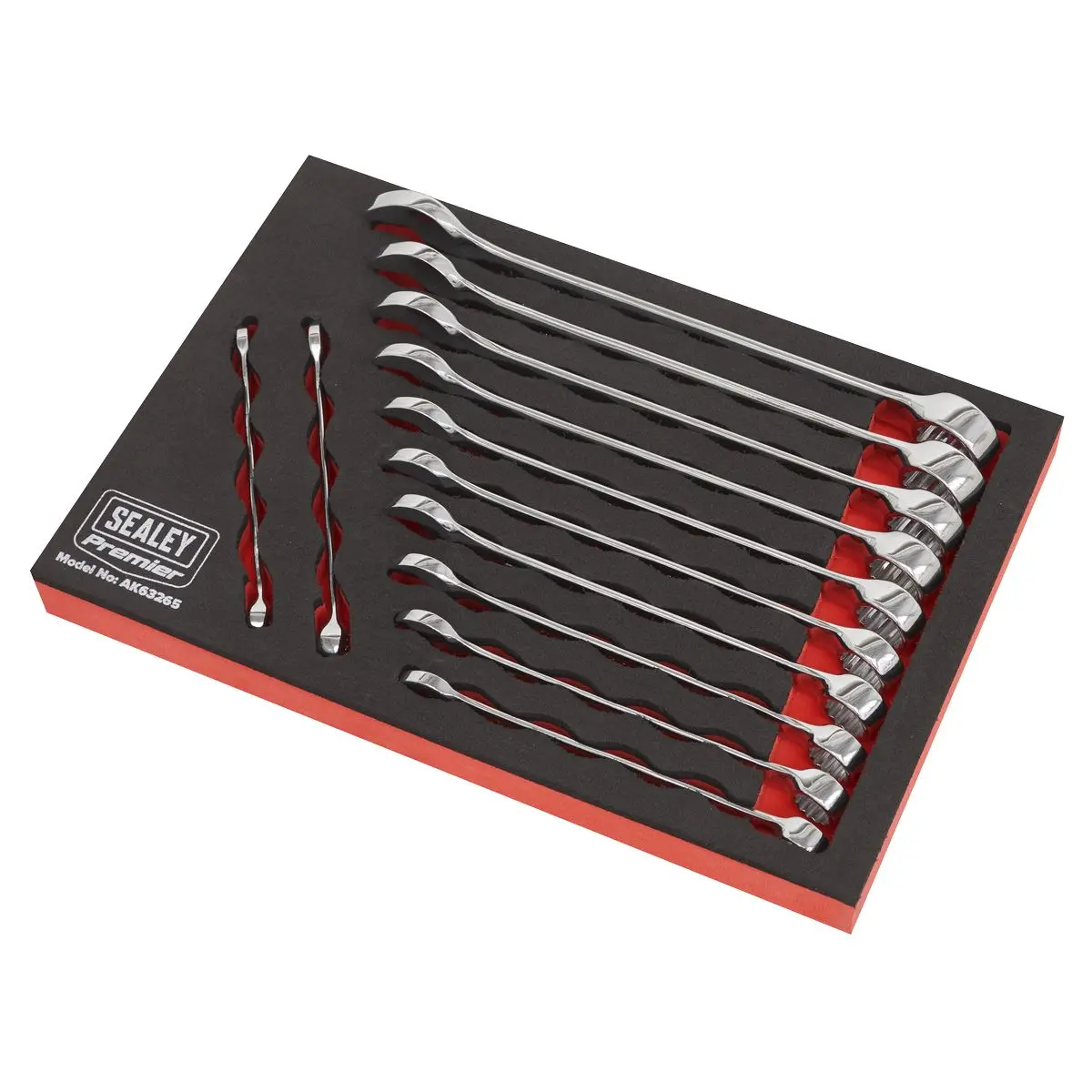 Sealey Combination Spanner Set Metric Premier Hand Tool Wrench Garage Open End - Image 6
