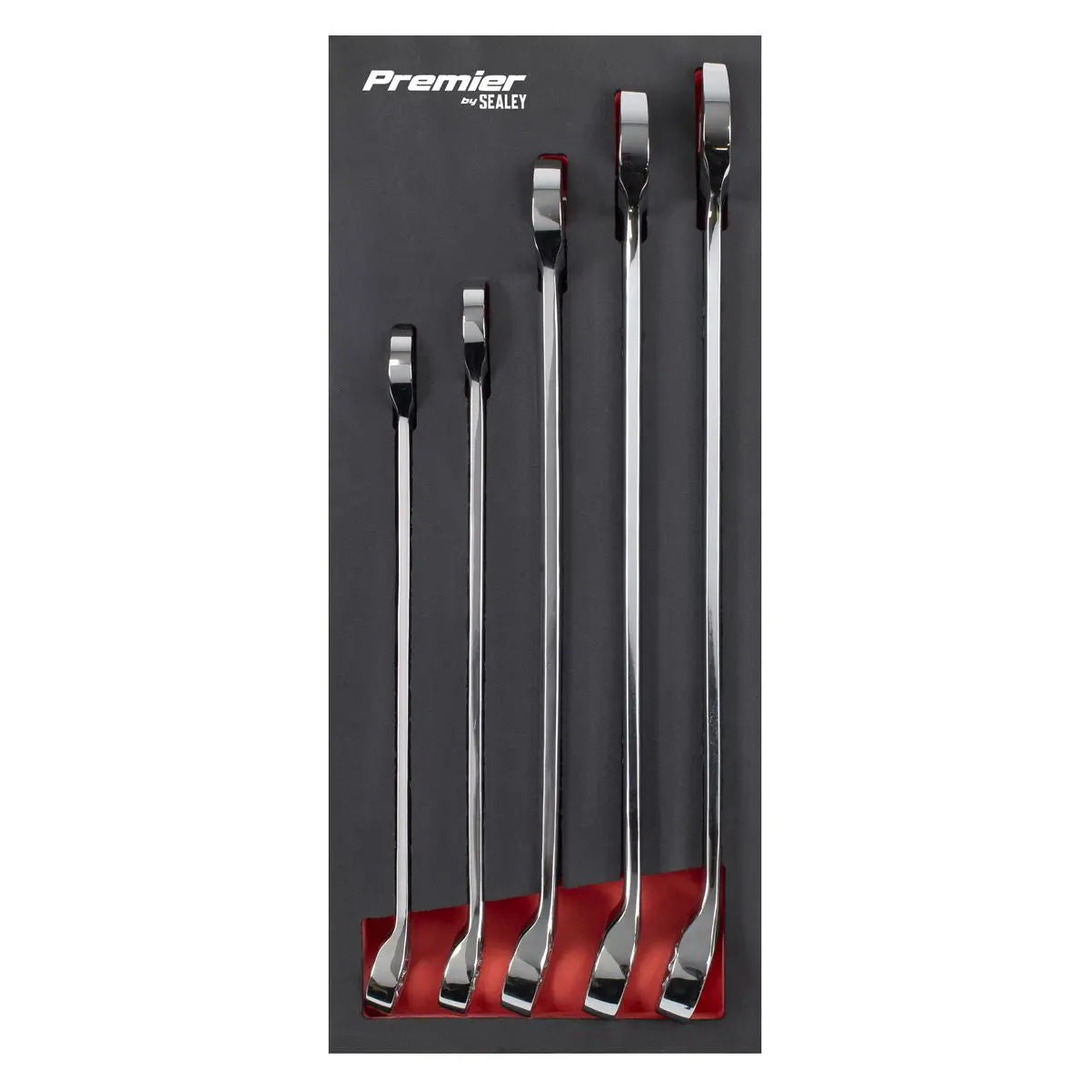 Sealey Premier Combination Spanner Set 5pc Jumbo Metric - Image 2