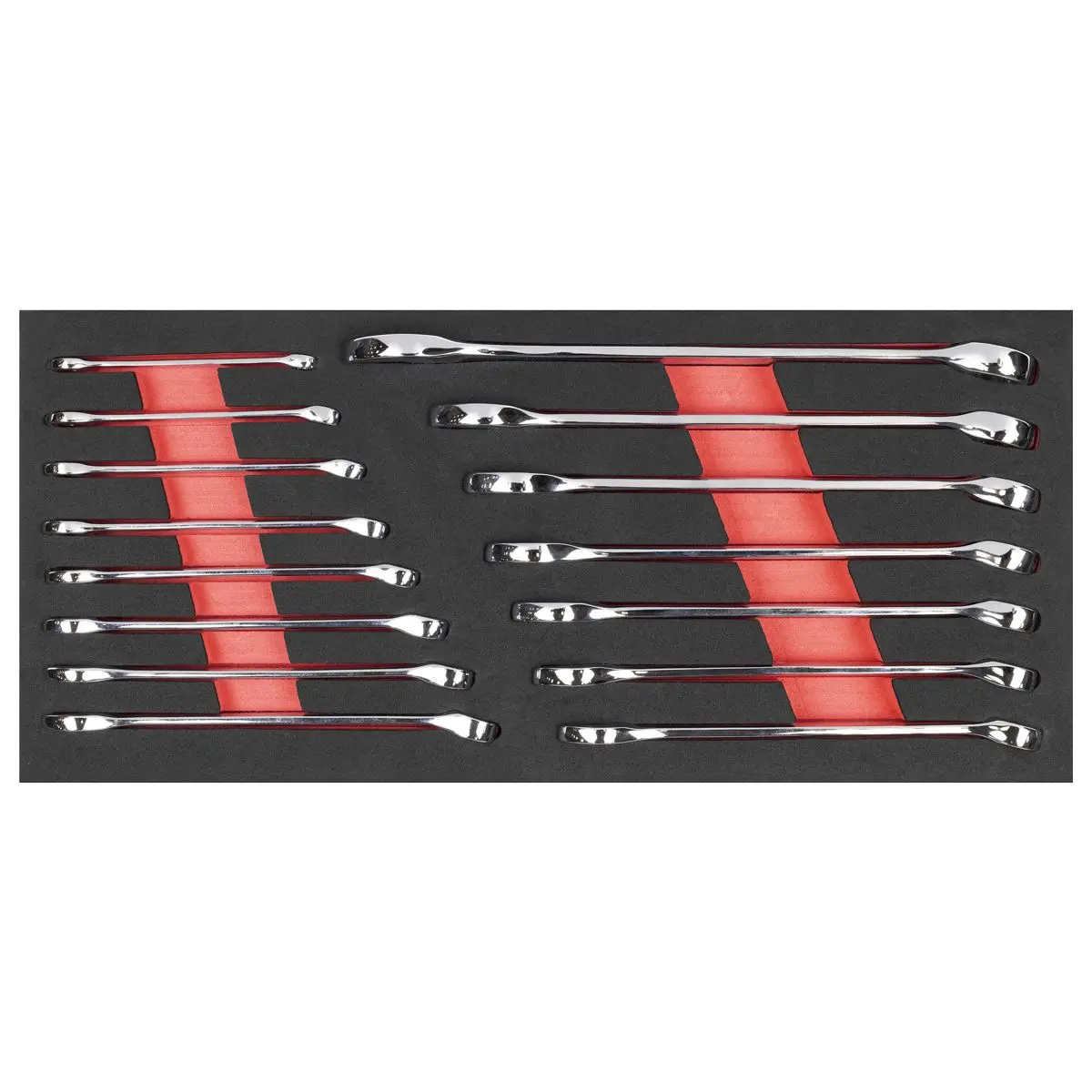 Sealey Premier Combination Spanner Set with Tool Tray 15pc - Image 6