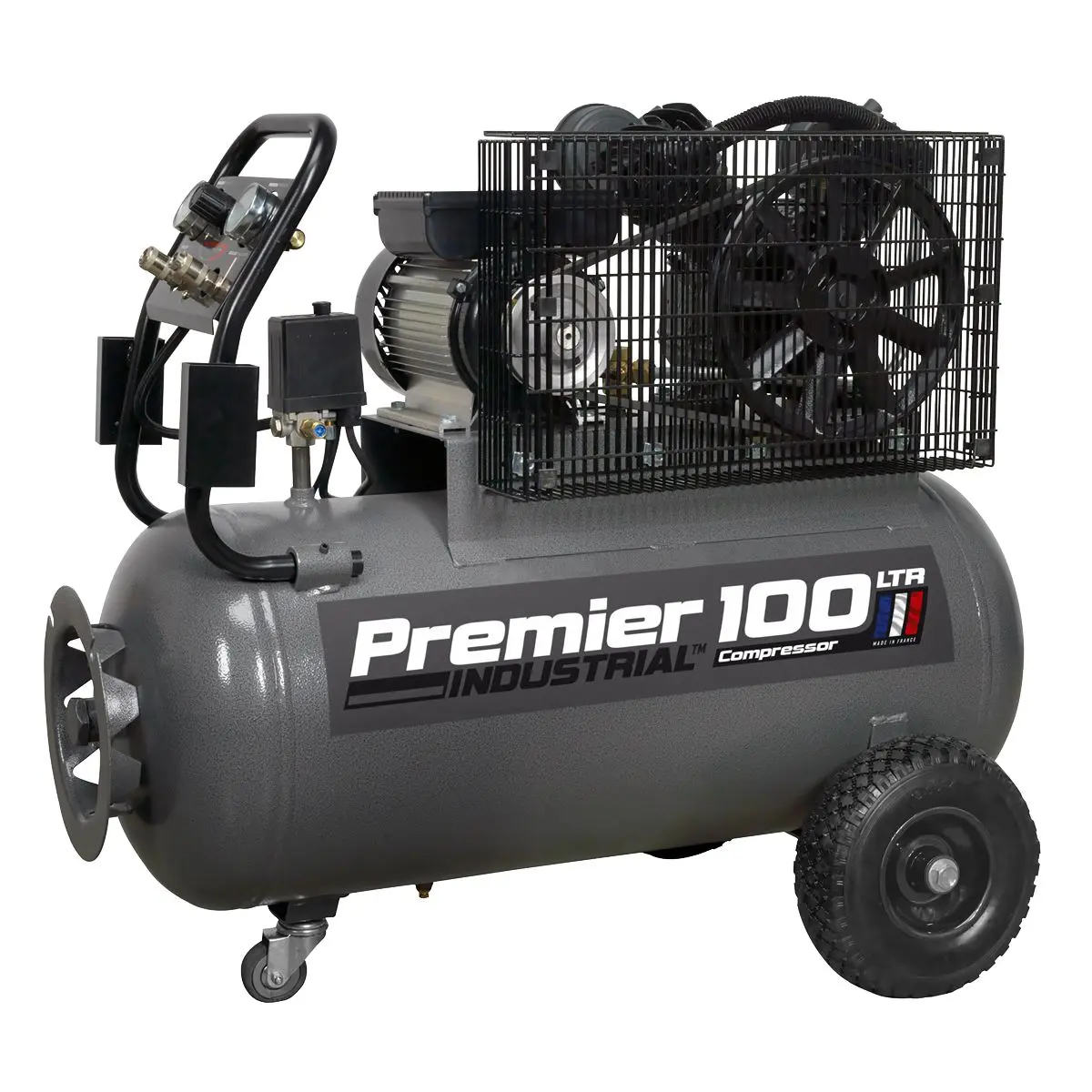 Sealey Premier Industrial Premier 100L Belt Drive Air Compressor with Front Control Panel 3hp - Image 6