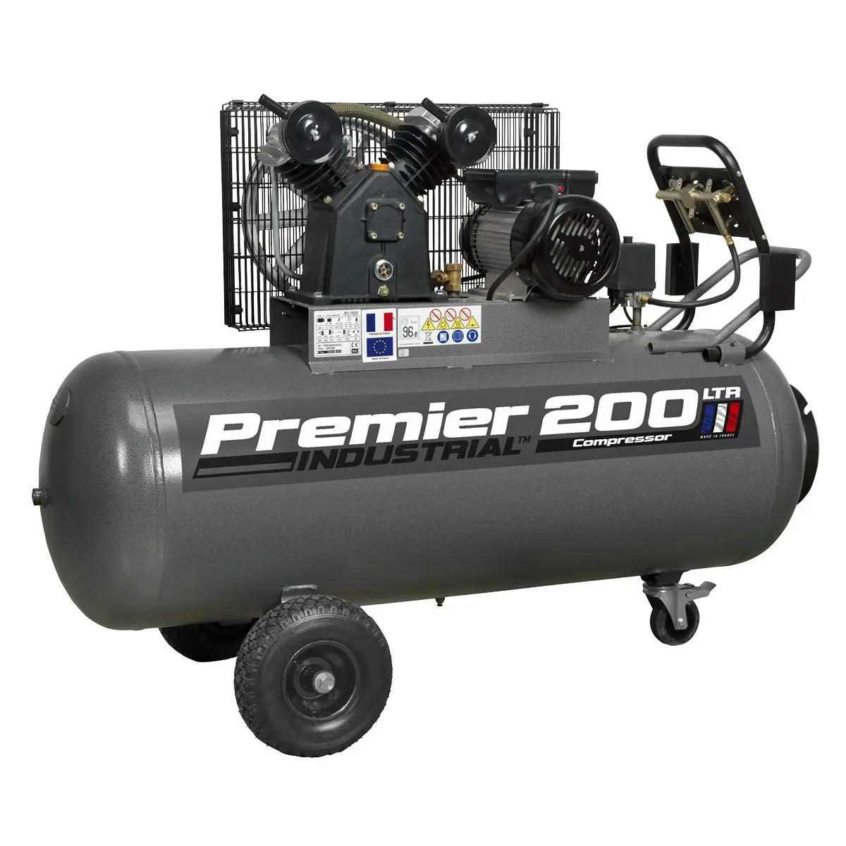Sealey Premier 200L Belt Drive Air Compressor with Front Control Panel 3hp - Image 11
