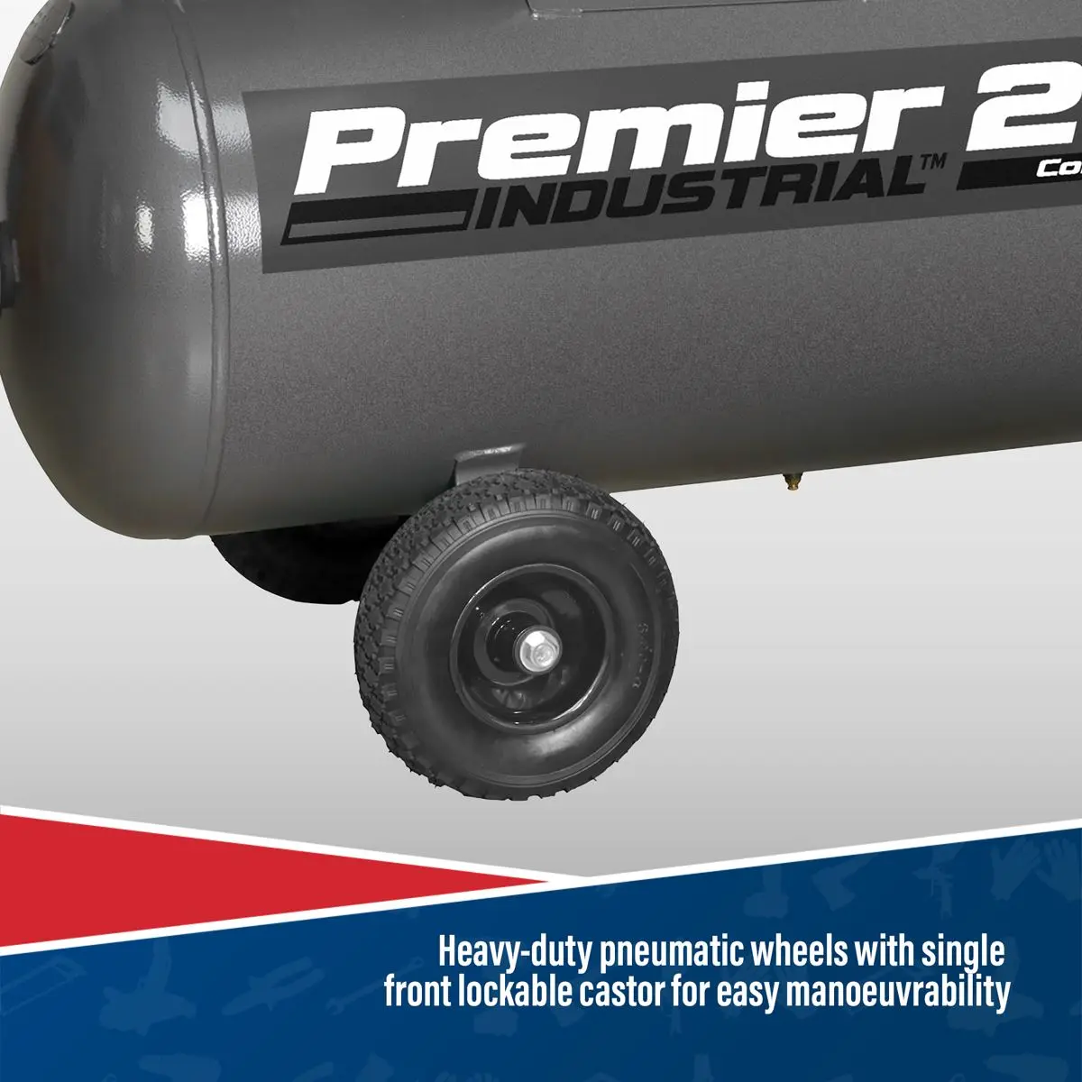 Sealey Premier 200L Belt Drive Air Compressor with Front Control Panel 3hp - Image 6