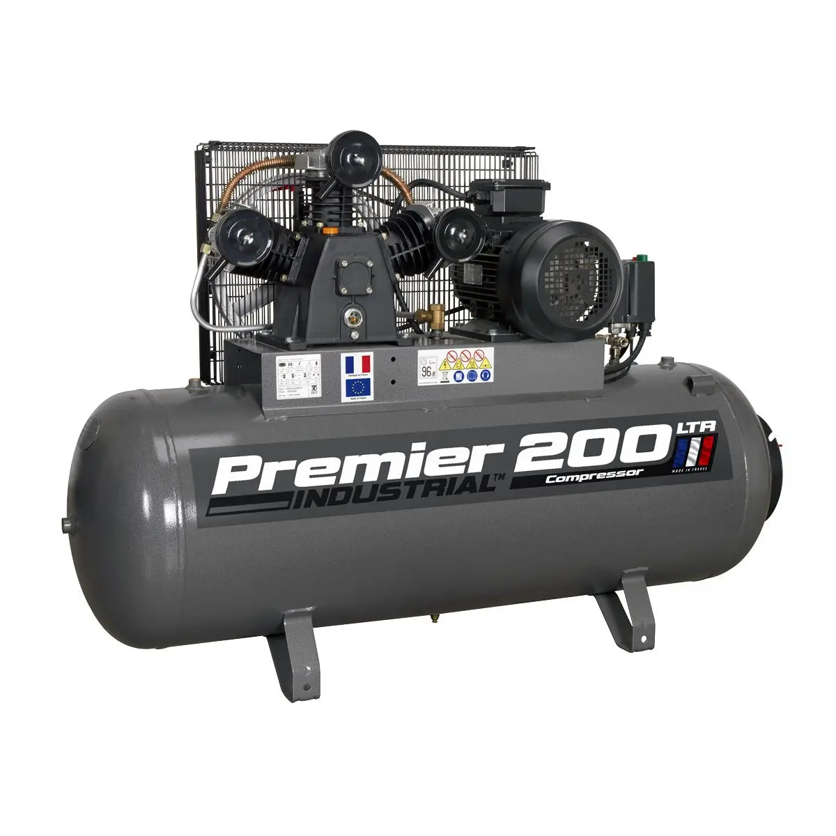 Sealey Premier 200L Belt Drive Air Compressor 5.5hp 3ph - Image 8