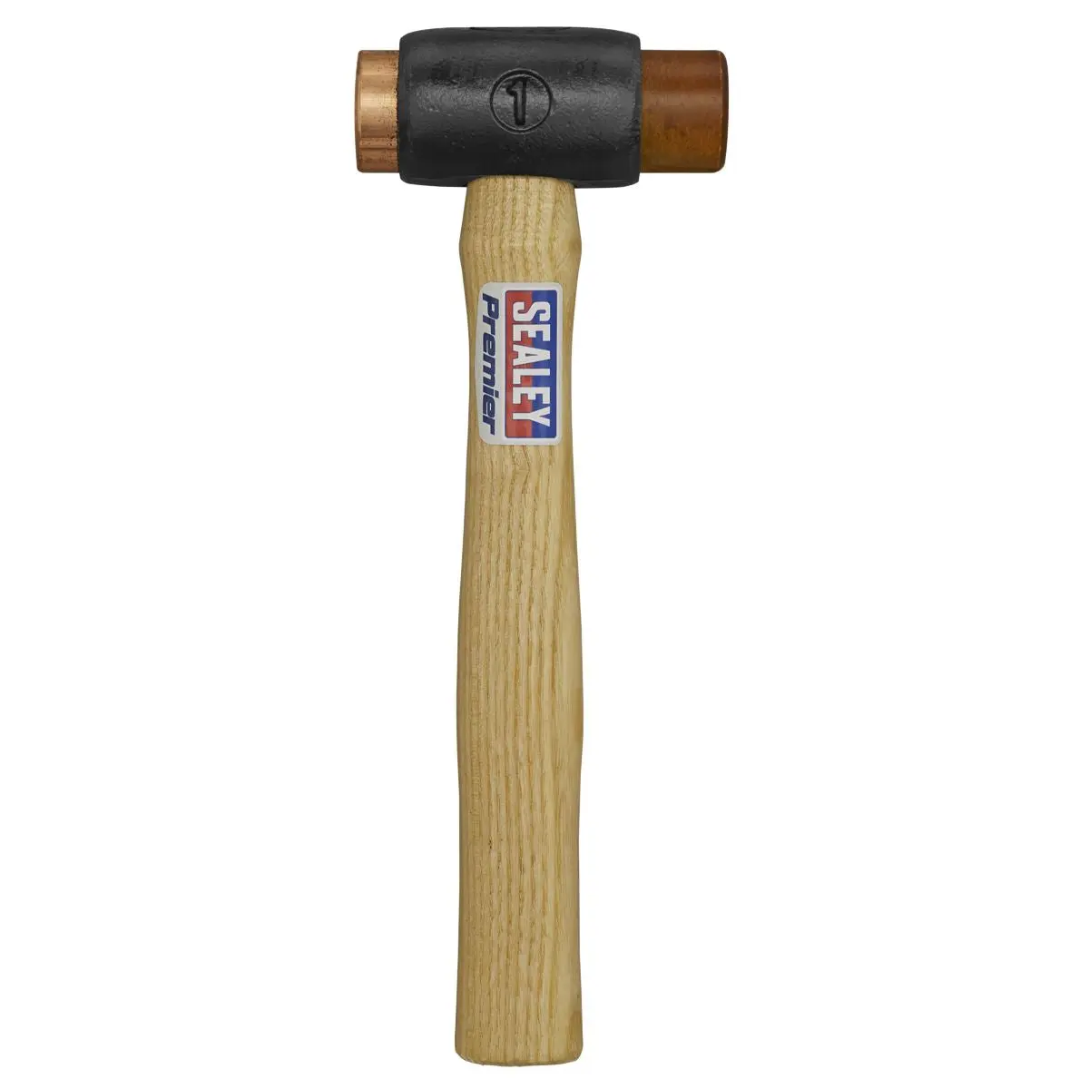 Sealey Premier Copper/Rawhide Faced Hammer 1.5lb Hickory Shaft - Image 2