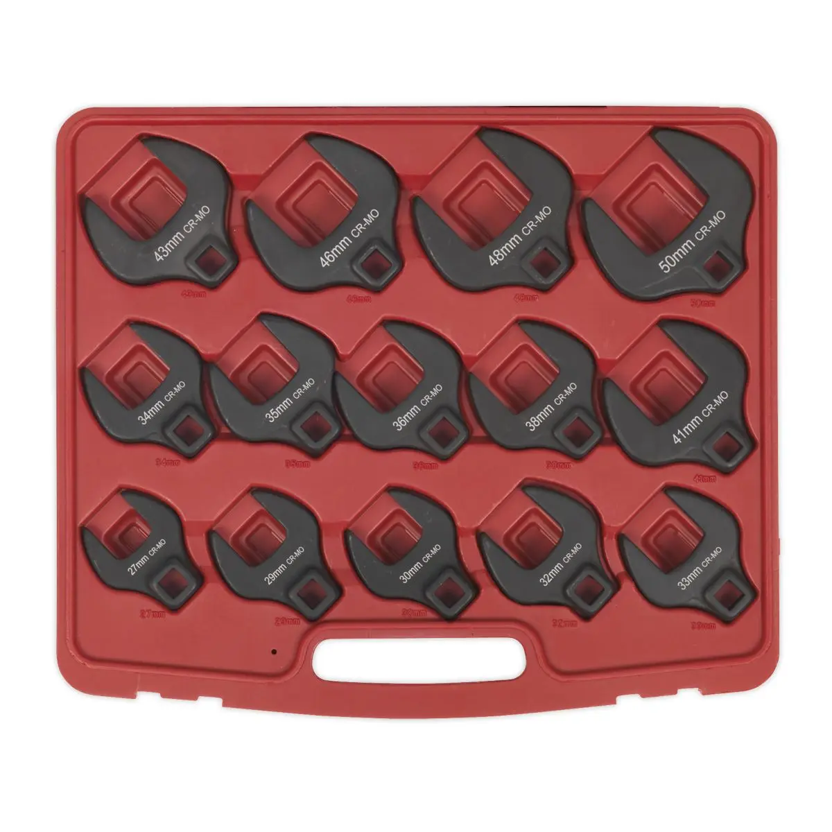 Sealey Premier Crow's Foot Spanner Set 14pc 1/2"Sq Drive Metric - Image 4