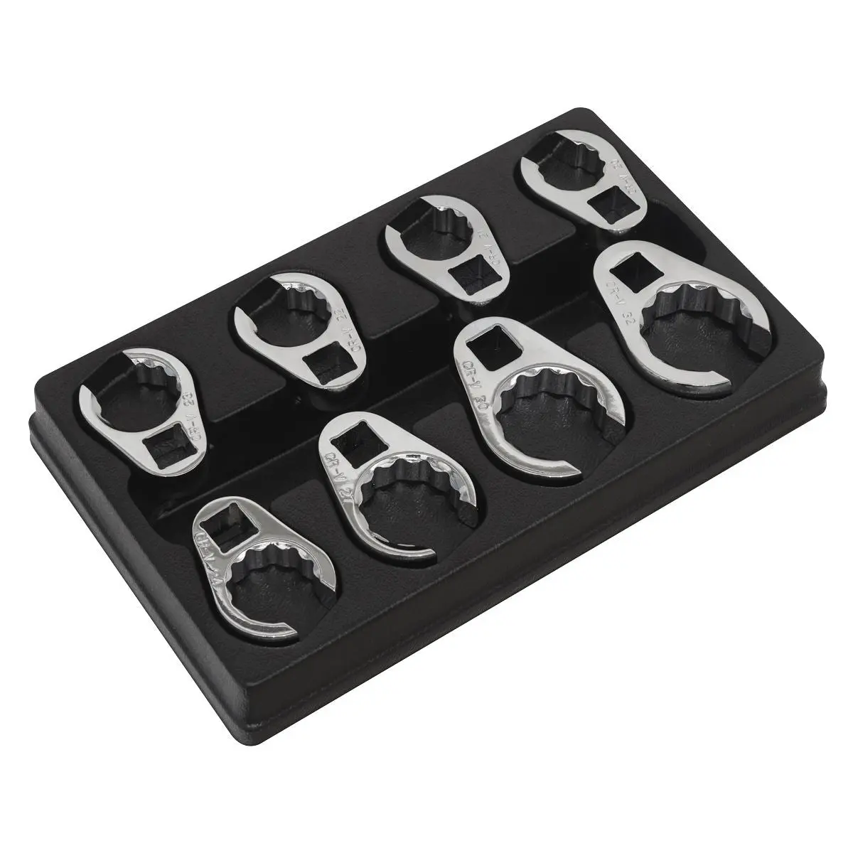 Sealey Premier Crow's Foot Spanner Set 8pc 1/2"Sq Drive Metric - Image 2