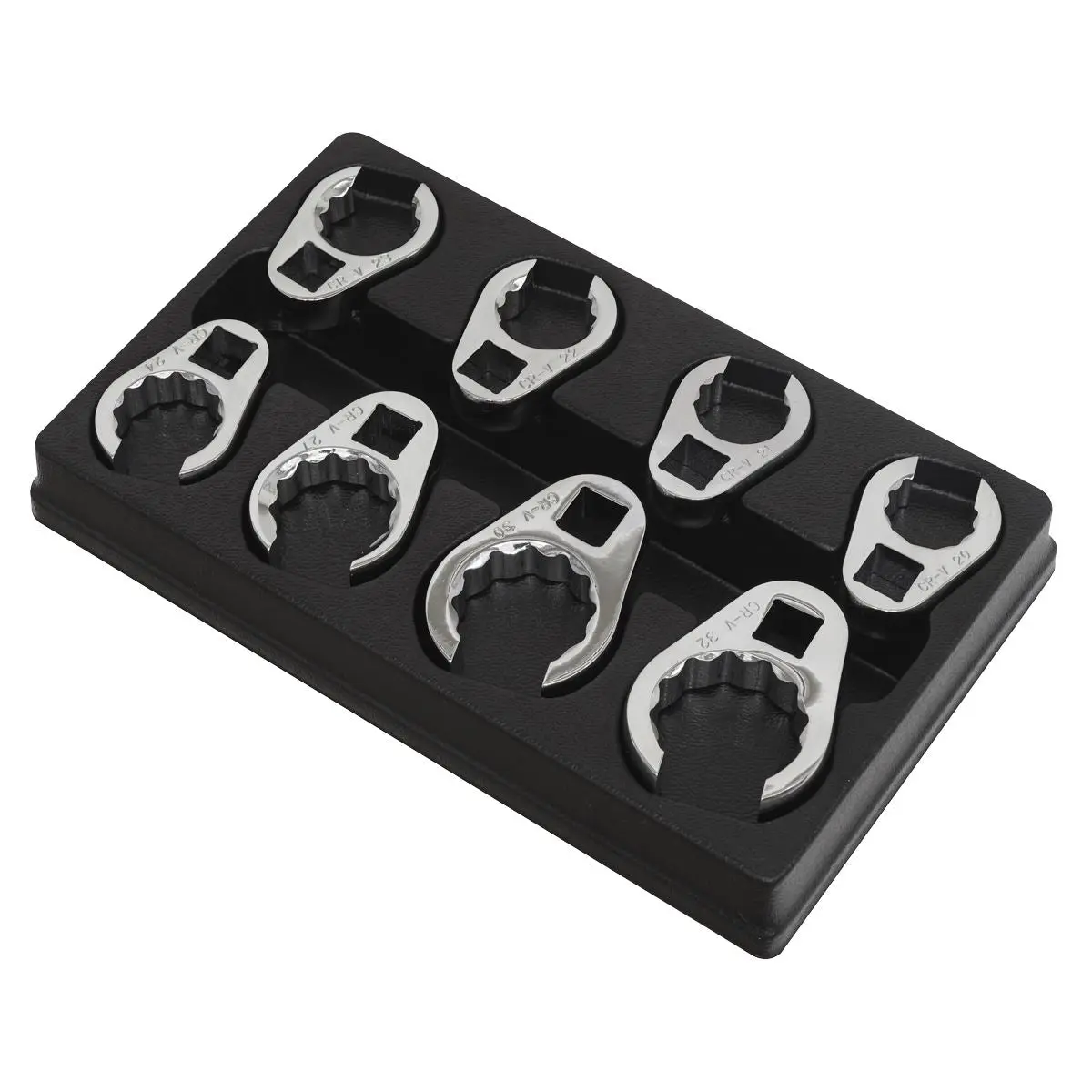 Sealey Premier Crow's Foot Spanner Set 8pc 1/2"Sq Drive Metric - Image 3