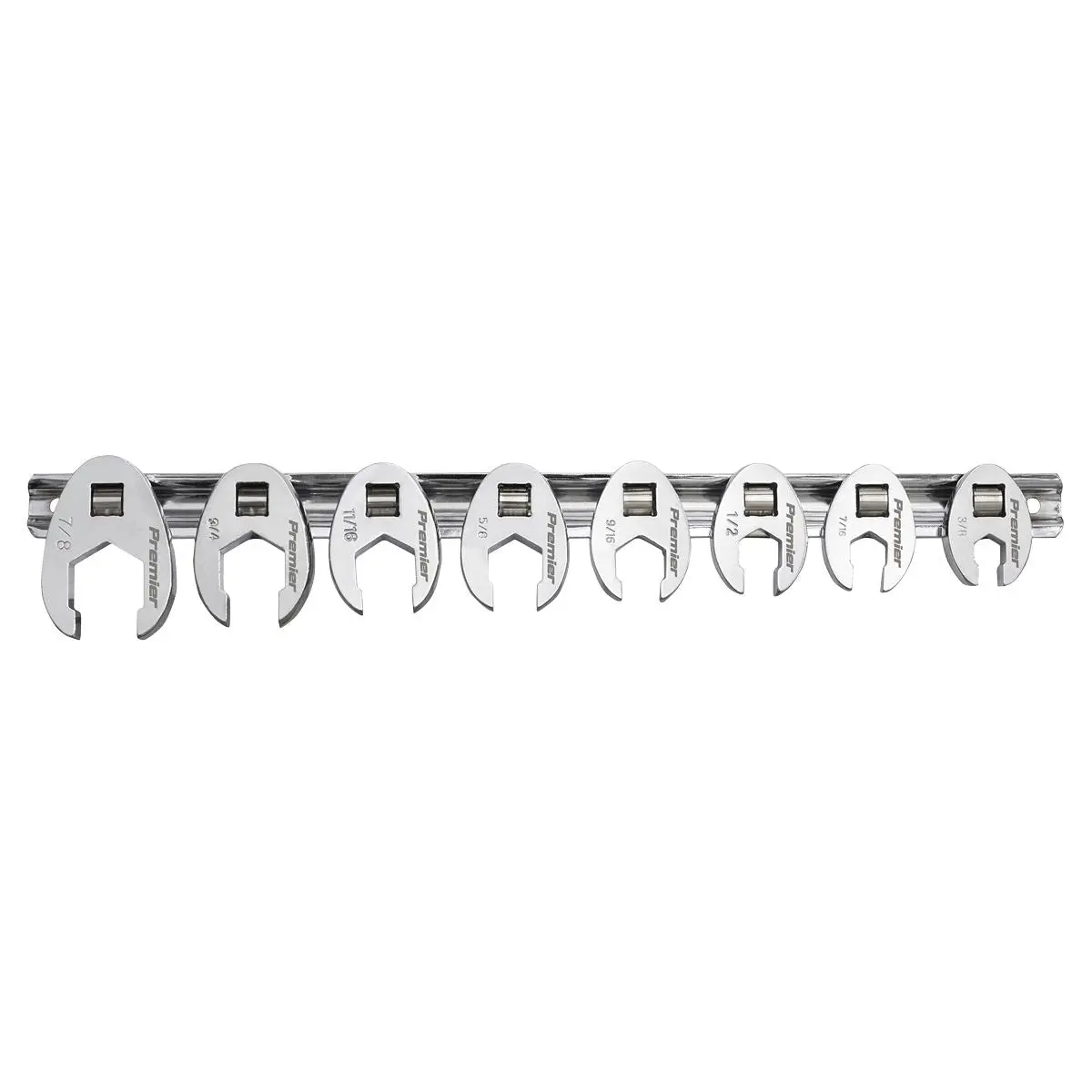 Sealey Premier Crow's Foot Spanner Set 8pc 3/8"Sq Drive Imperial - Image 2