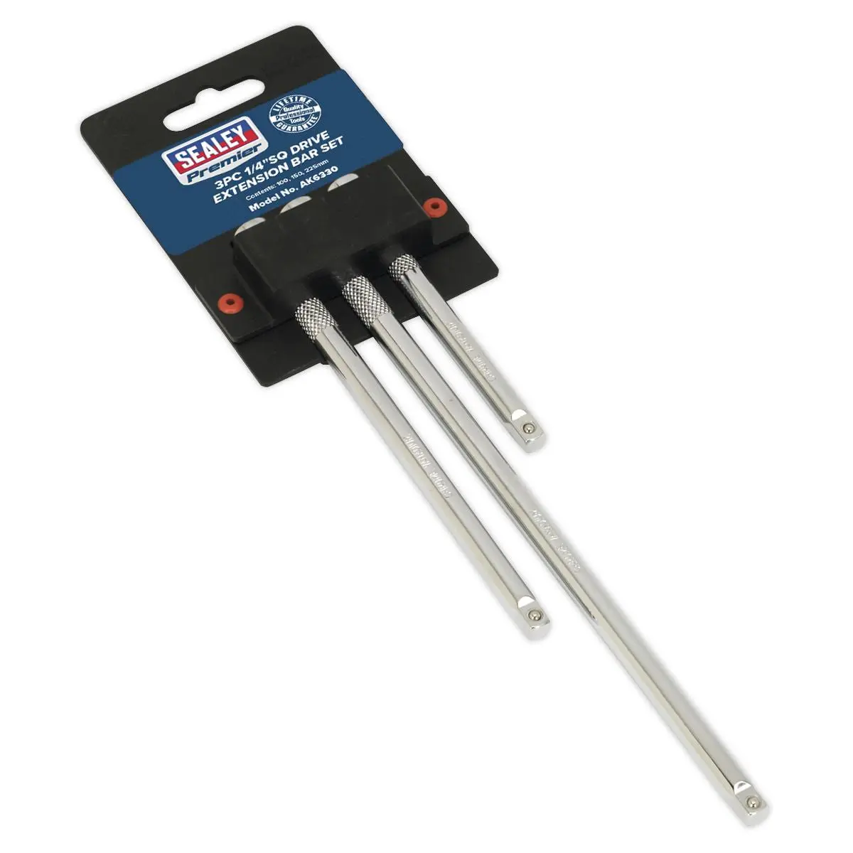 Sealey Premier Extension Bar Set 3pc 1/4"Sq Drive - Image 3