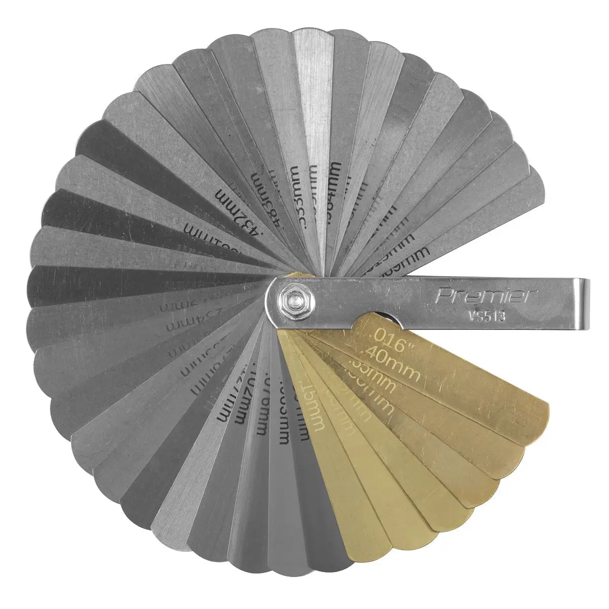 Sealey Premier Combination Steel/Brass Dual Marked Feeler Gauge 36 Blade - Image 2