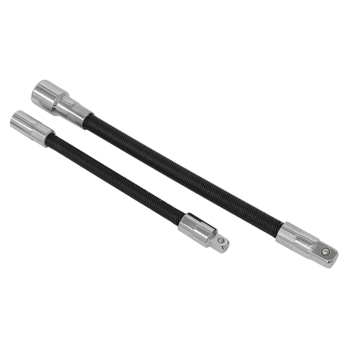 Sealey Premier Flexible Extension Adaptor Drive 2pc Set 1/4" x 150mm 3/8" x 200mm - Image 2
