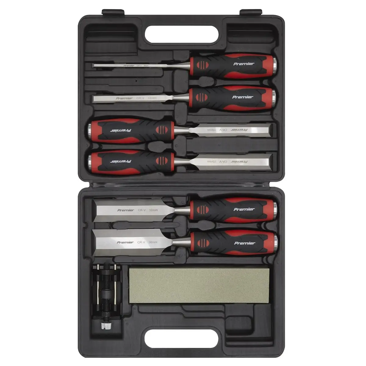 Sealey Premier Hammer-Thru Wood Chisel 8pc Set - Image 3