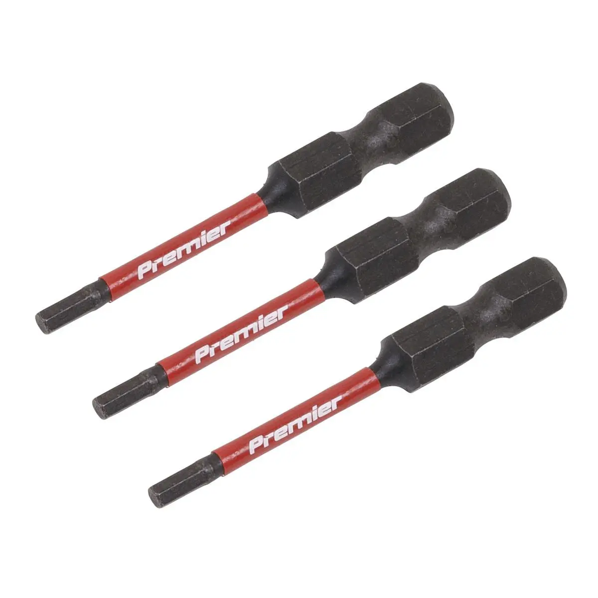 Sealey Premier Hex 2.5mm Impact Power Tool Bits 50mm - 3pc - Image 2