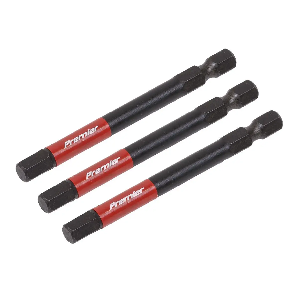 Sealey Premier Hex 6mm Impact Power Tool Bits 75mm - 3pc - Image 3
