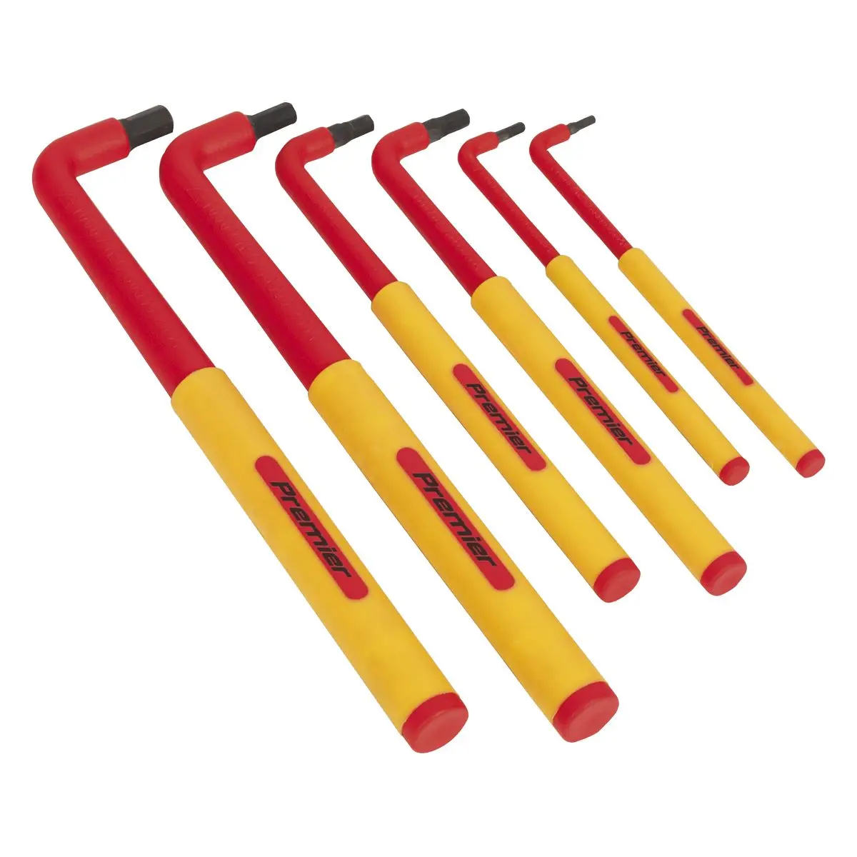 Sealey Premier Hex Key Set 6pc Extra-Long VDE - Image 2