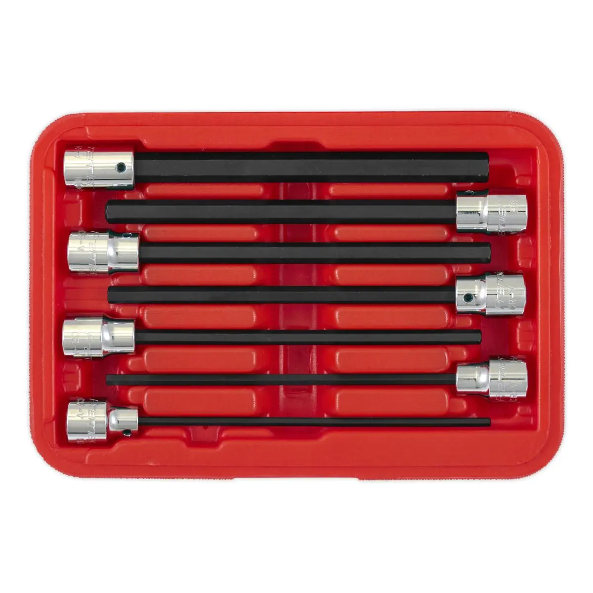 Sealey Premier Hex Socket Bit Set 7pc 3/8"Sq Drive 150mm Metric - Image 5