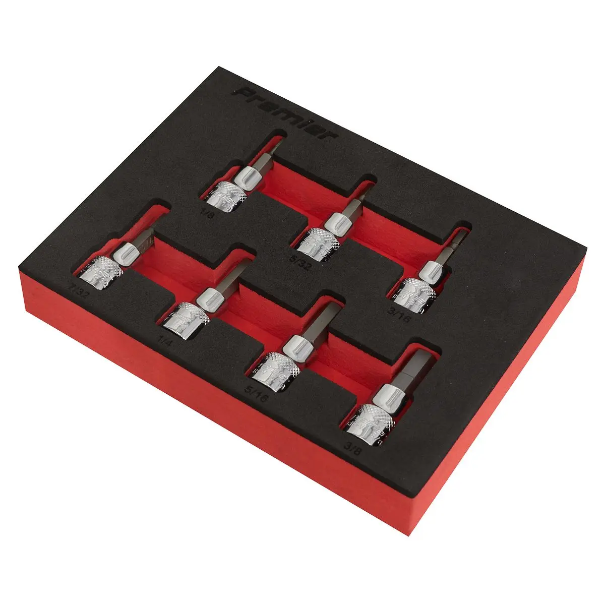 Sealey Premier Hex Socket Bit Set 7pc 3/8"Sq Drive - Imperial - Image 4
